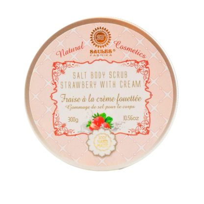 Strawberry With Cream Salt Body Scrub - By Saules Fabrika