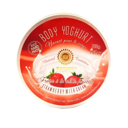 Strawberry with Cream Body Yoghurt - By Saules Fabrika